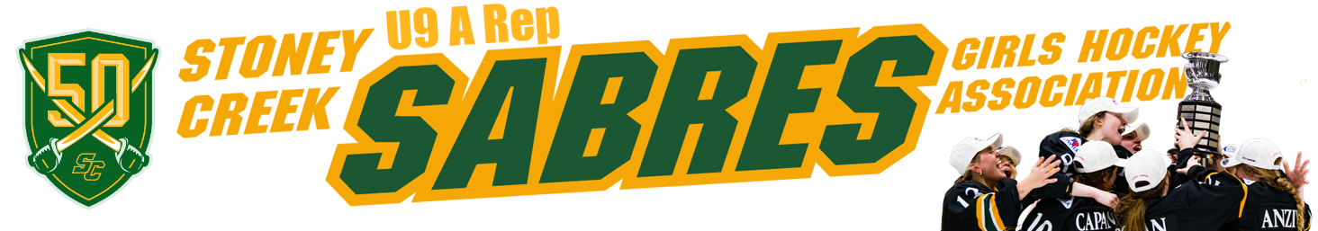 Stoney Creek Sabres Girls Hockey Association Official Header